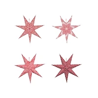 Hello Honey® 24" Red LED Paper Star Ornaments Set