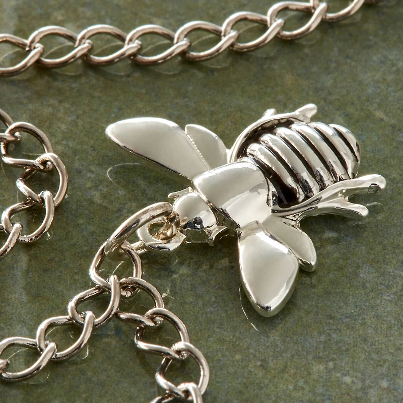 Charmalong™ Antique Silver Plated Bee Charm by Bead Landing™
