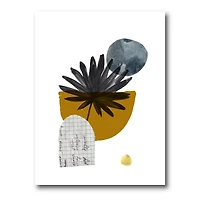 Designart - Tropical Palm Leaf & Abstract Geometry Shapes I