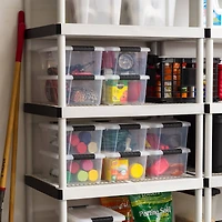 IRIS® 13.5qt. Buckled Clear Boxes with Clear Buckle Lids, 6ct.