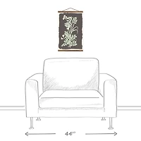 Spring Flowers 12" x 18" Teak Hanging Canvas
