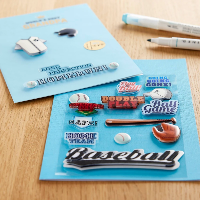 12 Pack: Dimensional Baseball Stickers by Recollections™