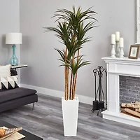 6.5ft. Giant Yucca Artificial Tree in White Planter