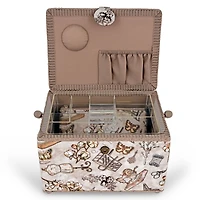 Dritz® Neutral Sewing Large Rectangular Sewing Basket With Zippered Case