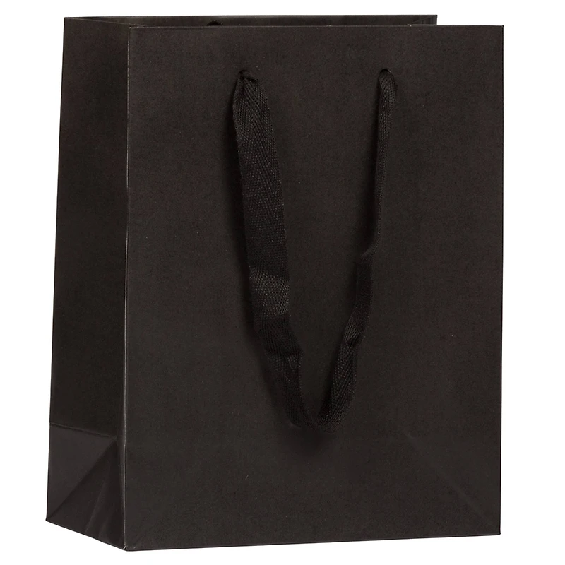 JAM Paper Medium Black Matte Heavy Duty Kraft Gift Bags, 3ct.