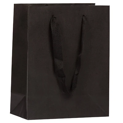 JAM Paper Medium Black Matte Heavy Duty Kraft Gift Bags, 3ct.