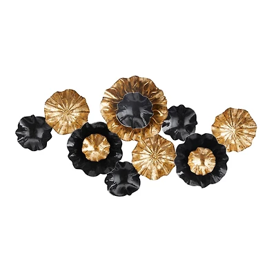 Gold Metal Contemporary Wall Decor, 24" x 46" x 4"