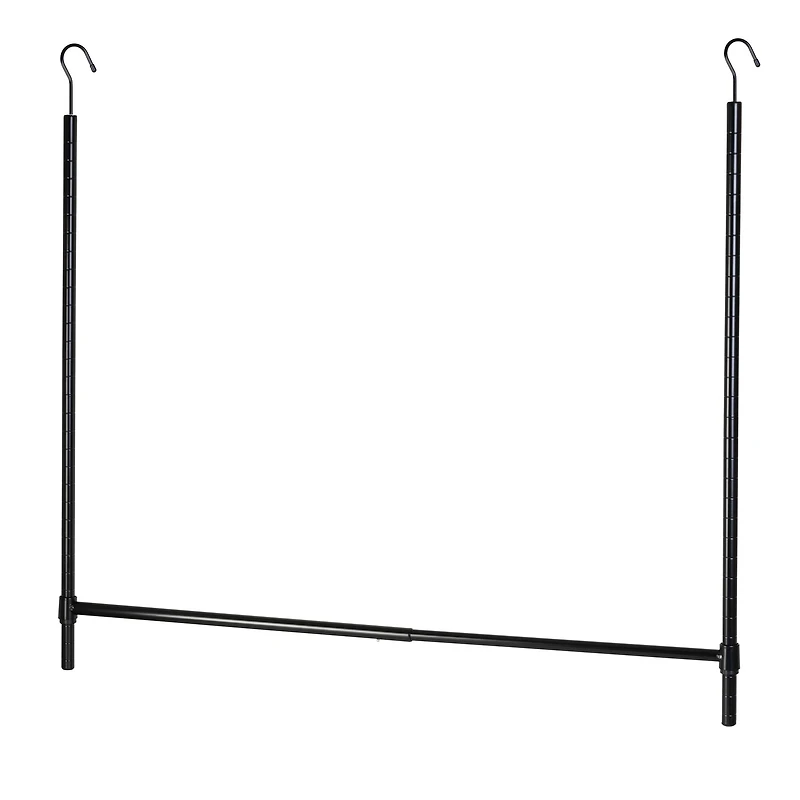 Honey Can Do Black Clothes Hanging Closet Rod