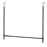 Honey Can Do Black Clothes Hanging Closet Rod
