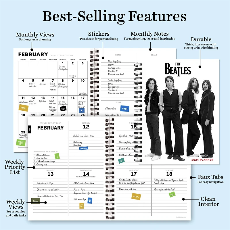 TF Publishing 2024 The Beatles Medium Planner