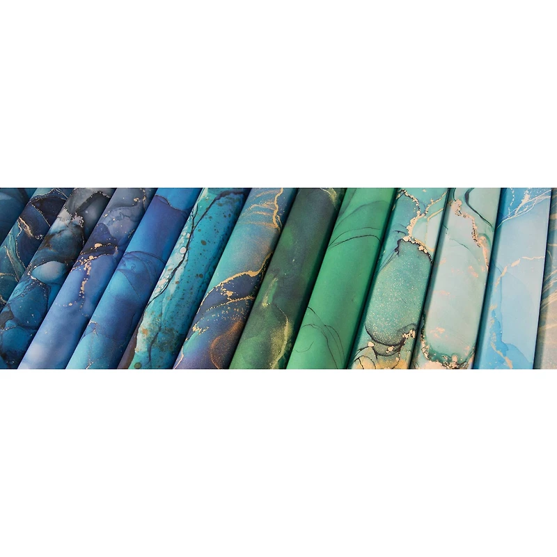 Craft Consortium Ink Drops - Ocean Double-Sided Paper Pad, 12" x 12"