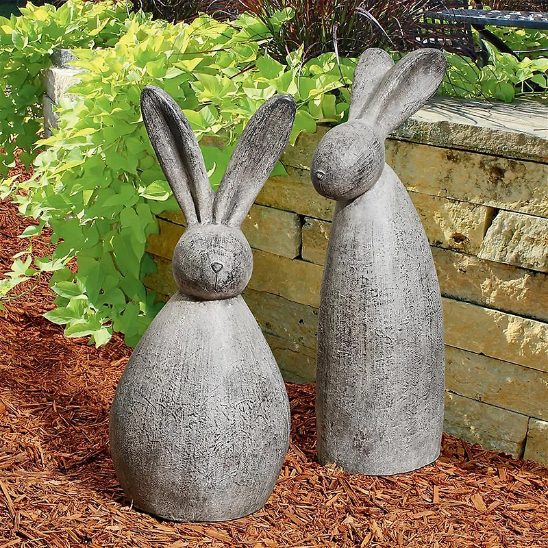 Design Toscano Big Burly Bunnies Rabbit Statue Set