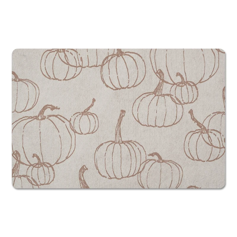 Dusty Rose Multi Pumpkin Pattern Floor Mat