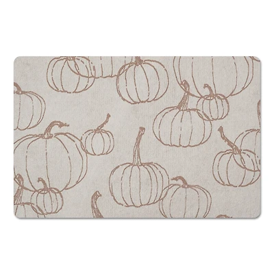 Dusty Rose Multi Pumpkin Pattern Floor Mat