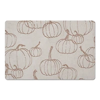 Dusty Rose Multi Pumpkin Pattern Floor Mat