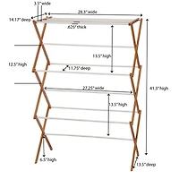 Household Essentials Drying Rack (Bamboo, 20")