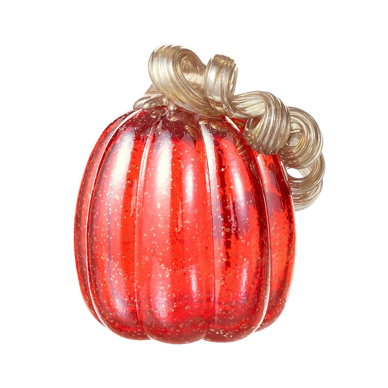 Glitzhome® Red Glitter Glass Gourd