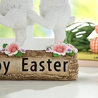 Glitzhome® 9.25" Easter Triple Bunny Table Décor