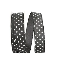 JAM Paper 1.5" x 50yd. Satin Striking Dots Wired Ribbon