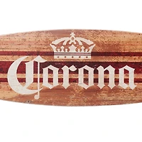 Licensed Corona Brown Wood Tones Surfboard Plaque Wall Sign - 60"x15"