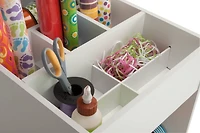 Honey Can Do White Craft Storage Cart With Wheels