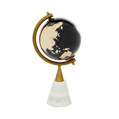 11" Gold Ceramic Modern Globe
