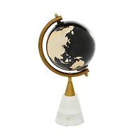 11" Gold Ceramic Modern Globe