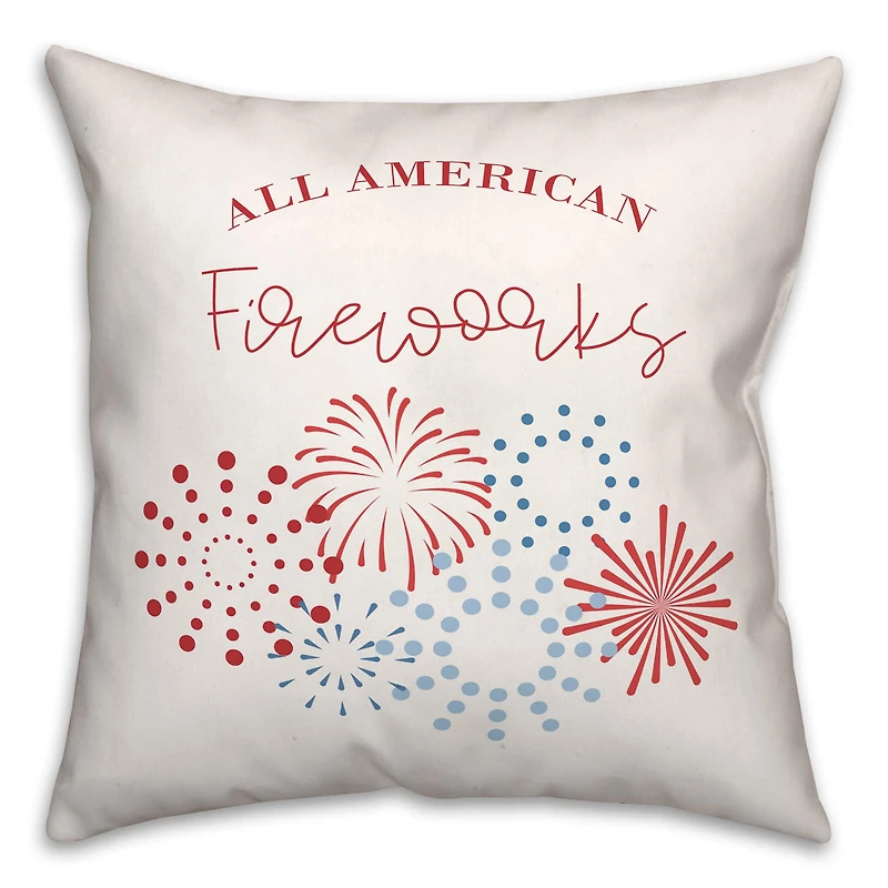 All American Fireworks Throw Pillow