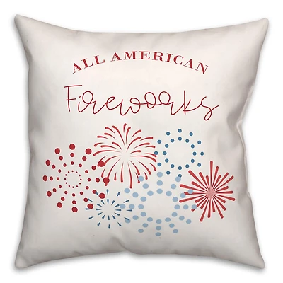All American Fireworks Throw Pillow