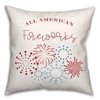 All American Fireworks Throw Pillow