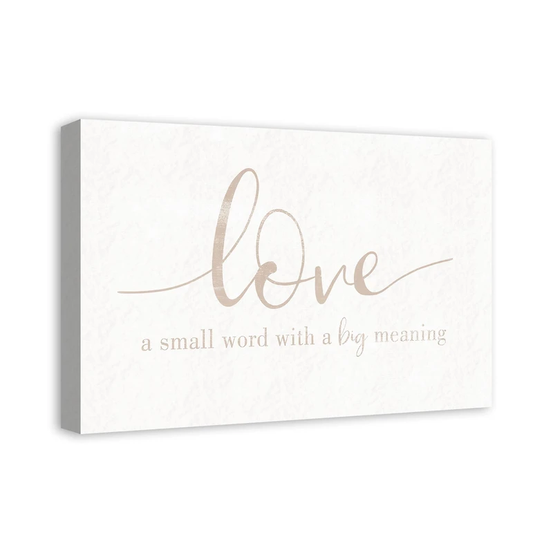 Love Has a Big Meaning Canvas Wall Art