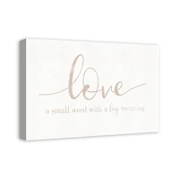 Love Has a Big Meaning Canvas Wall Art