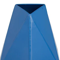 CosmoLiving by Cosmopolitan Blue Iron Contemporary Vase, 12" x 10"