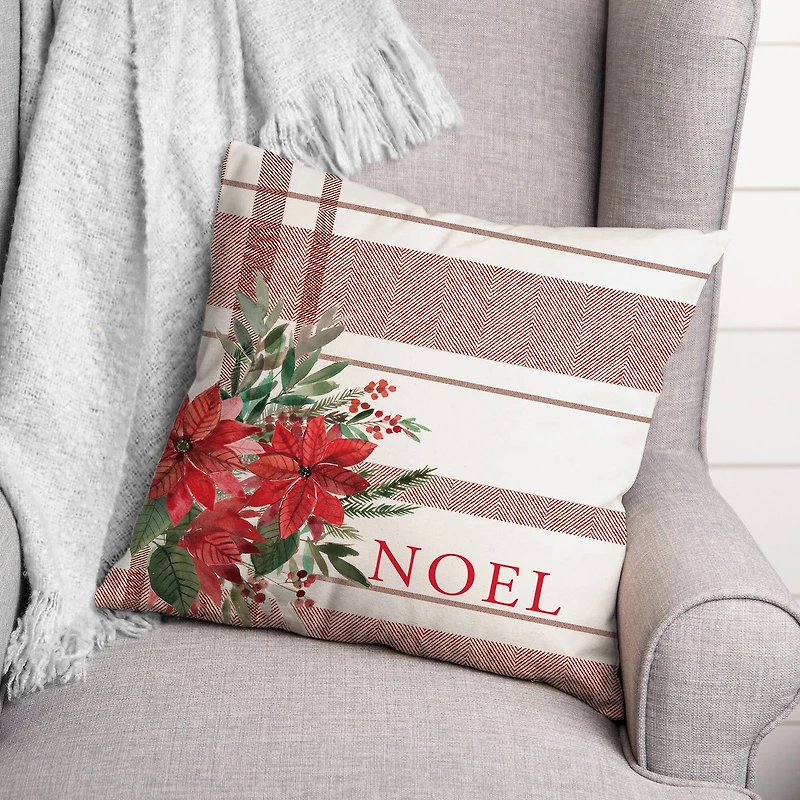Noel Plaid 18" x 18" Indoor / Outdoor Pillow