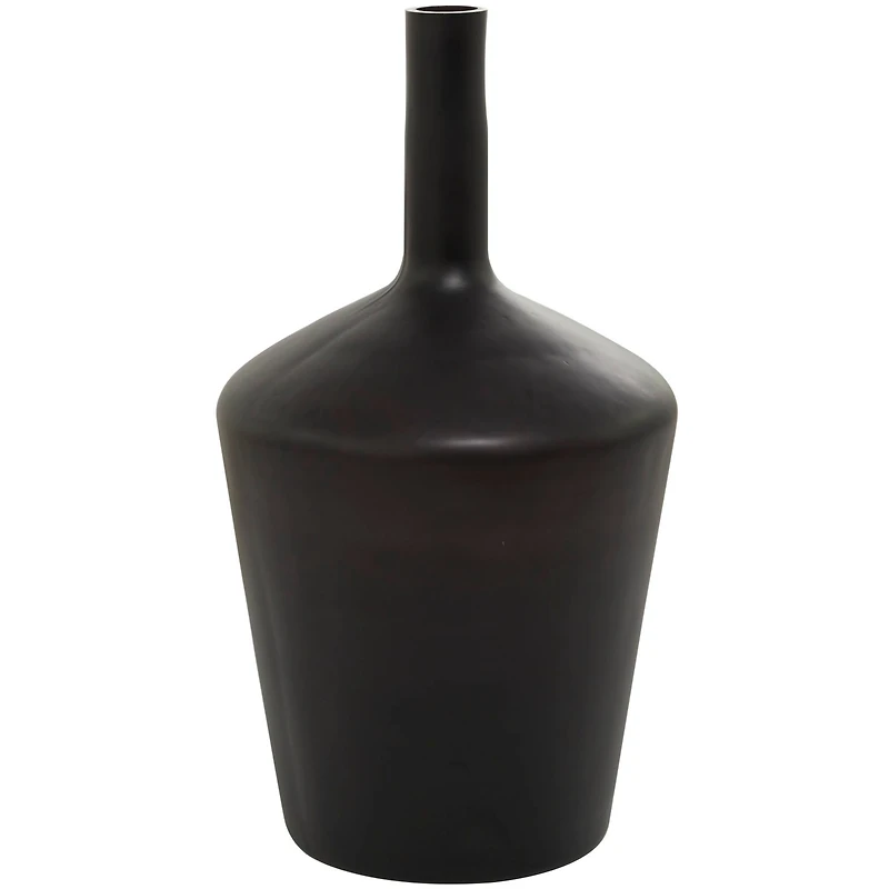 The Novogratz Black Glass Vase 12" x 12" x 22"