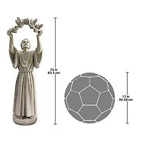 Design Toscano 25" St. Francis's Doves of Peace Garden Statue
