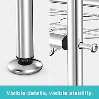 Silver Stainless Steel Adjustable Dish Racks