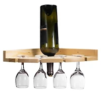 Wood Wall Mounted Wine Rack Holder