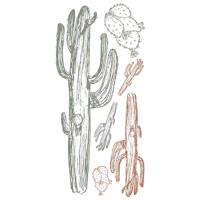 RoomMates Mr. Kate Hand-Drawn Cactus Peel & Stick Wall Decals