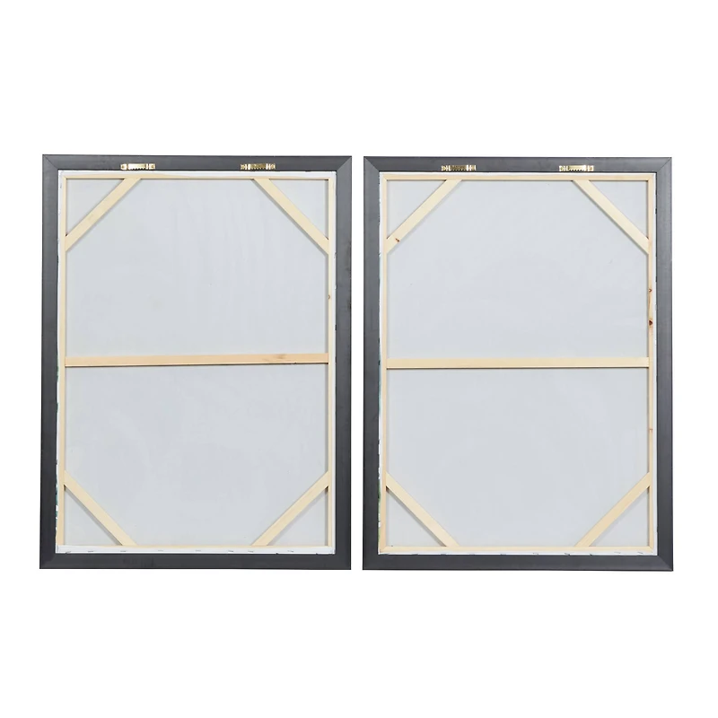 CosmoLiving by Cosmopolitan Set of 2 Green Canvas Wall Art 24", 32"