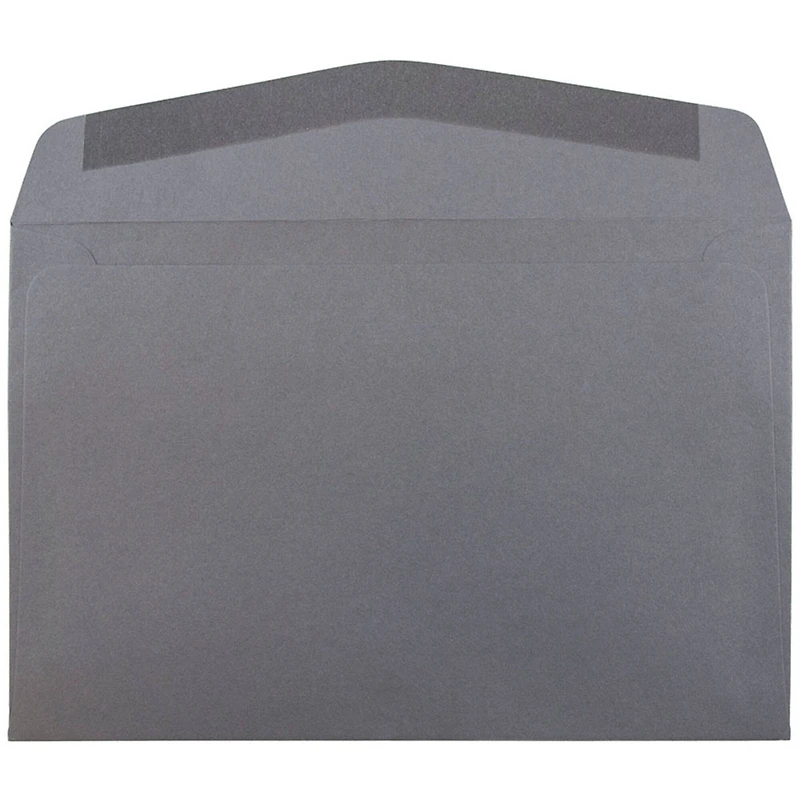 JAM Paper 6" x 9" Dark Gray Booklet Premium Envelopes, 25ct.