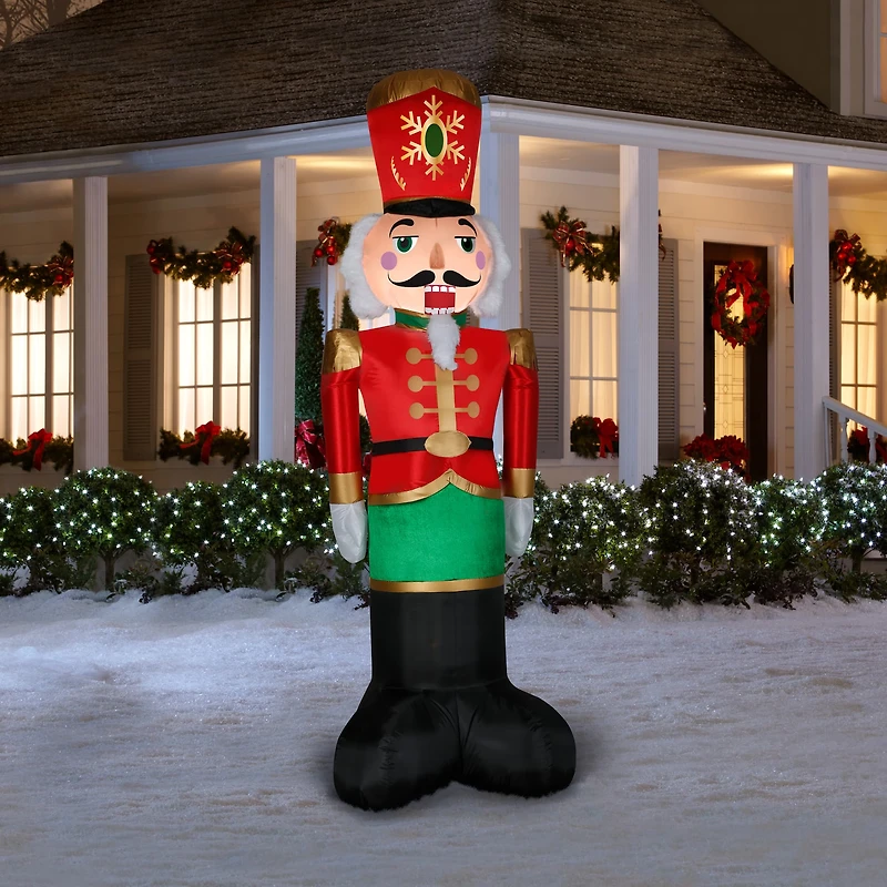 8ft. Airblown® Inflatable Mixed Media Luxe Nutcracker
