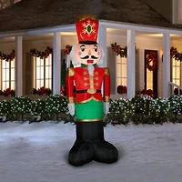 8ft. Airblown® Inflatable Mixed Media Luxe Nutcracker
