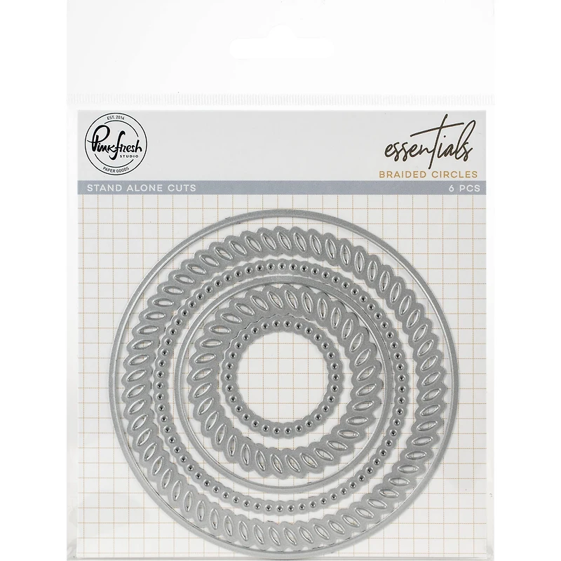 Pinkfresh Studio Essentials Braided Circles Die Set