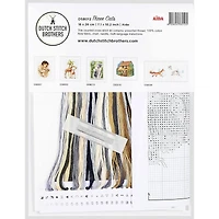 Thea Gouverneur Three Cats White Cross Stitch Kit
