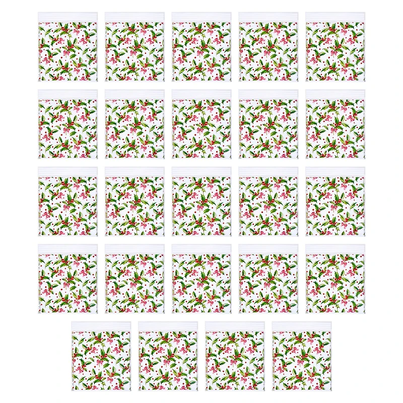 Christmas Holly Zipper Treat Bags, 24ct. by Makery™