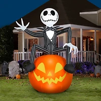 9.5ft. Airblown® Inflatable Halloween Jack Skellington on Jack-o'-Lantern