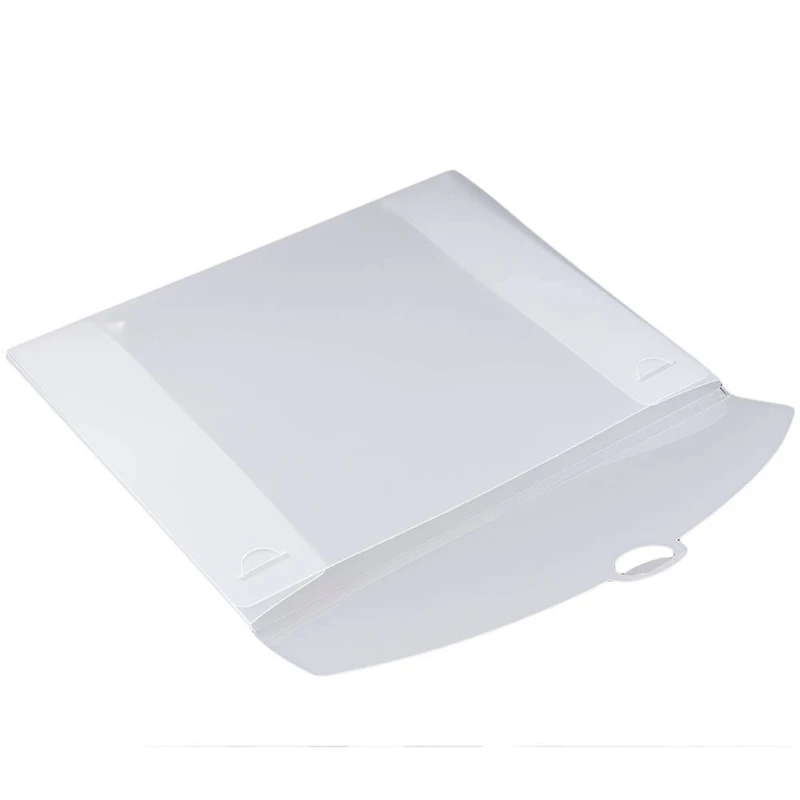 JAM Paper Clear Frosted 6.5" x 9.5" Plastic Portfolio