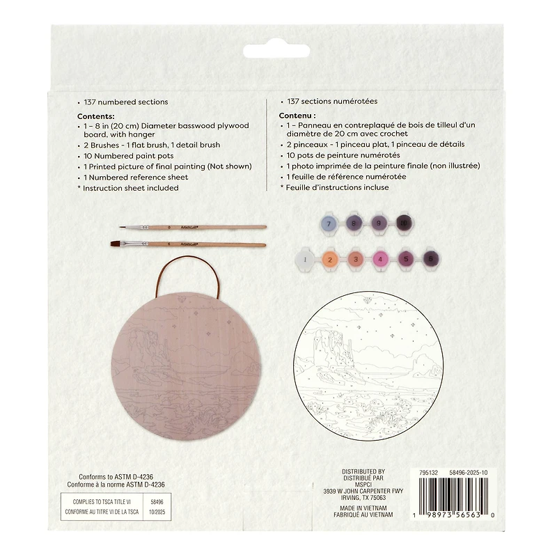 Desert Night Paint-by-Number Plywood Surface Kit by Artist's Loft®