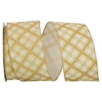 JAM Paper 2.5" x 10yd. Velvet Wired Lattice Glitter Ribbon